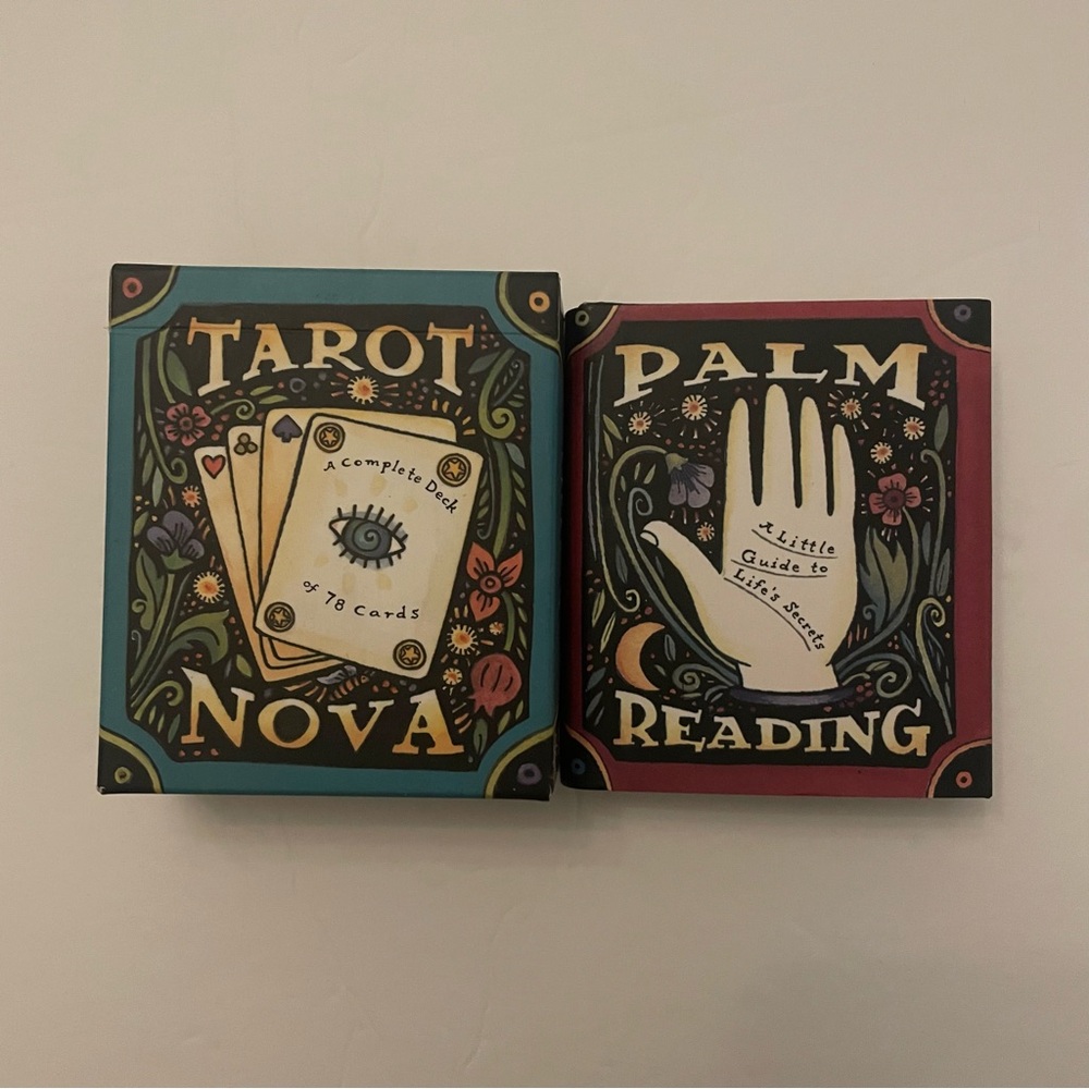 Mini Palm Reading Guide Book & Mini Complete Tarot Nova Card Deck Running Press